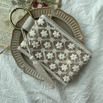 カラビナ付刺繍リボンポーチ