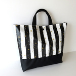 撥水レッスンバッグ【しましまB】プールバッグ レッスンバッグ 防水バッグ 水泳バッグ レジャーバッグ スイミングバッグ 入園グッズ 入学グッズ ラミネート ビニールバッグ