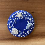ビーズ刺繍（ヘアゴム/ブローチ）
