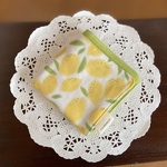 ＊6重ガーゼハンカチ＊ 20cm  🍋 レモン