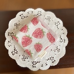＊6重ガーゼハンカチ＊ 20cm  🍓 いちご柄
