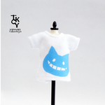 夏っぽいでかにゃんこTシャツ【みずいろ】