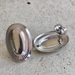 ２個(1ペア) 304ステンレス デザインピアス オーバル  ピアス ステンレス ピアス 金属アレルギー アレルギー 金属アレルギー対応 素材 パーツ 