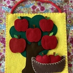 〈オーダー品〉♡指先遊びシート♡ りんごの木🍎