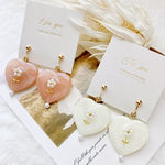 heart & flower ピアス/イヤリング𖧷優しい色味とかわいさがポイント𖧷