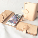 追加製作【ナチュラル】iphone6/6s (国産牛革製)手帳型ケース