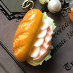 サンドイッチのストラップ。（ハム&たまご）