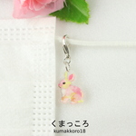 桃色うさぎマスクチャーム