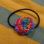 ヘアゴム☆ぐるぐる刺繍④