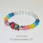 🛍 ♡キャッツアイのレインボー🌈ポップな象さんのブレスレット♡