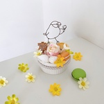 トコトコ文鳥のレモンアイスクリームアレンジメント