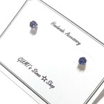 ☆再販☆【宝石質☆医療用ステンレス使用】タンザナイトの一粒ピアス(イヤリング対応)