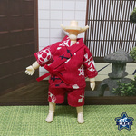 【夏セール実施中】ねんどーる用／男女兼用・甚平【マリン】
