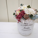 jardin pot arrangement (pink)