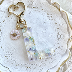 L様専用♡オーダー作品　　イニシャルチャーム　ラベンダーブルー