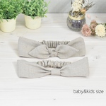 baby&kids✽リネンのリボンヘアバンド✽