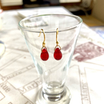 再再再再再再再販　ナウシカみたいな紅いドロップピアス