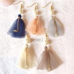 チュール ribbon×pearl ピアス