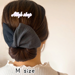 【累計1200本突破】デフトバン　お団子ヘアメーカー　合わせやすいデザイン　ブラック×グレー　通常サイズ