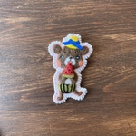 スイカうまうま！！食いしん坊クマさん　夏限定！羊毛刺繍ブローチ