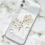 iPhoneケース ドライフラワー iPhone12 花柄 flower iPhone12pro iPhone11 iPhonex iPhonexrおしゃれ クリアケース 韓国 ホワイト 