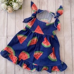犬服🐶スイカ🍉ダブルガーゼのワンピース👗💞