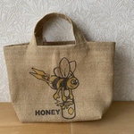 送料無料★コーヒー生豆の麻袋リメイクバック　ハニー397