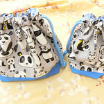 お弁当袋、コップ袋２点セット　パンダ
