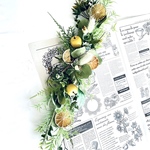 ラッピング無料＊特別価格＊爽やかなユーカリとドライライムのグリーンガーランド＊2wayタイプ