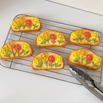 カンパーニュのお花トースト🍅🌼