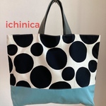 [SALE] ドット　くすみブルー　レッスンバッグ♪