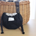 セット販売♪　手のひらサイズの巾着 （水色小花&ブラック）