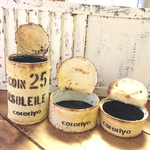 cororiyoオリジナルホワイト錆び錆びリメ缶限定3点セット