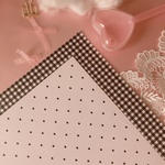 【ノベルティ兼用】A4両面デザインペーパー♡mini heart dot（黒×ピンク）12枚入