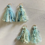 light blue 引き揃え糸 タッセルパーツ