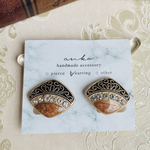 アンティークボタン　イヤリング