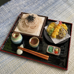 ミニチュア　天ざる蕎麦