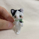 二足歩行　黒ブチ猫ちゃん　モールアート　モールベア 