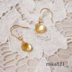 《再販》【14kgf】シトリンピアス