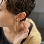 gold×silverball chain♢earring or pierce 