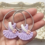 キッズ バレリーナ dress ヘアゴム 2本セット lavender