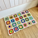 【送料無料】レトロでカラフルなモチーフマット　mix