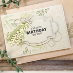 再販【誕生日カード・バースデーカード】ミモザのスワッグモチーフ