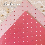 [D-64] A4両面デザインペーパー♡lace×heartシリーズ【レッド単品】♡ 1種12枚入