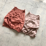 真夏SALE！２色　ゆったり裾ギャザーブラウス＊french linen100%　 