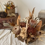 【送料無料】ドライフラワー　籠アレンジメント