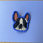 刺繍ブローチ『ボストンテリア』