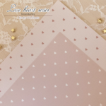 [D-63] A4両面デザインペーパー♡lace×heartシリーズ【ブラウン単品】♡ 1種12枚入