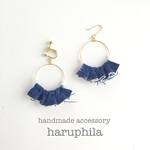 デニムフープピアス/イヤリング