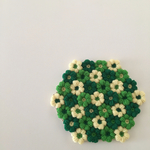 ☆新緑カラー☆お花たっぷり♡お座布団